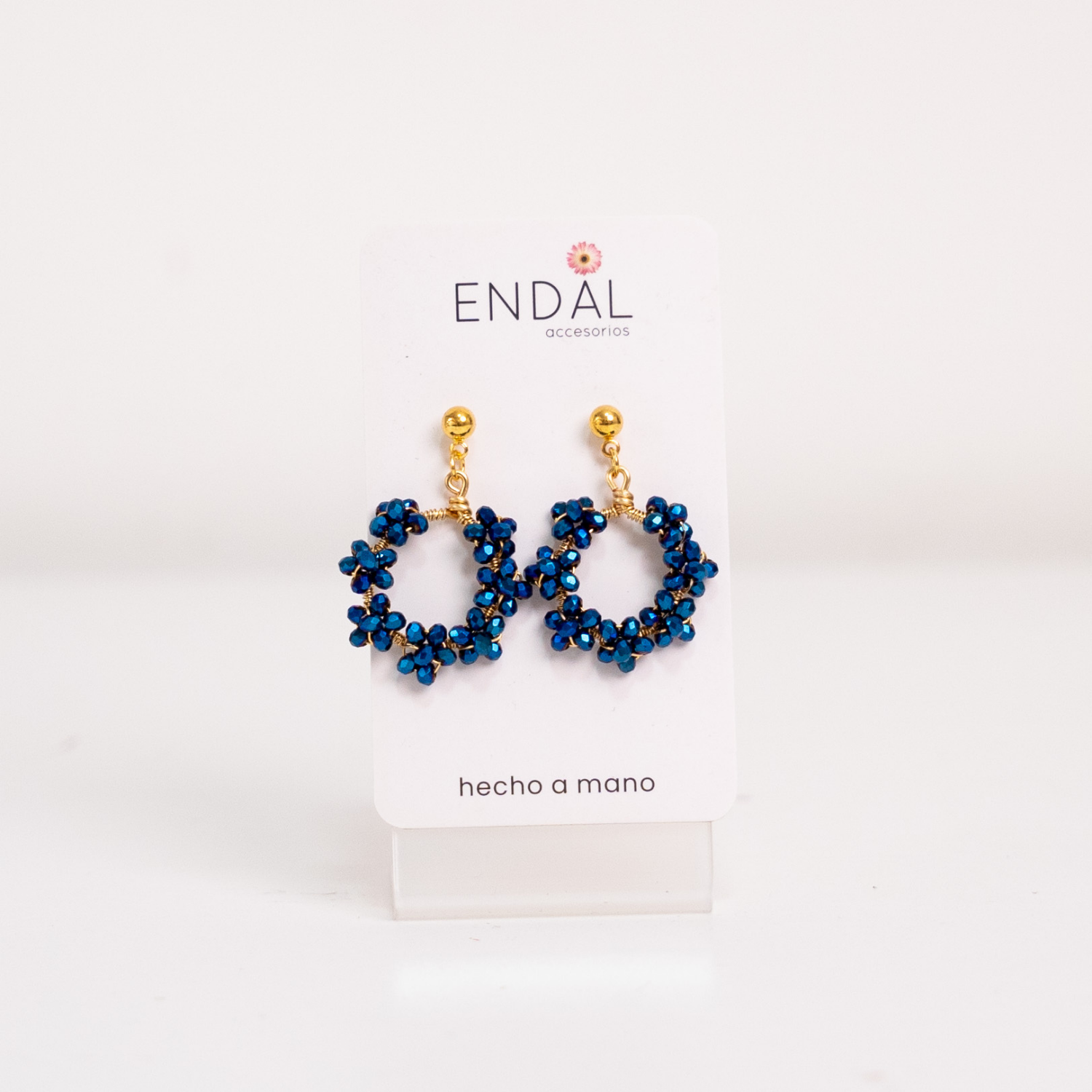 Aretes Nina Azul con dorado
