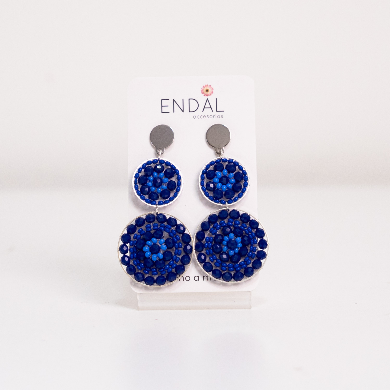Aretes Gala Azul plateado