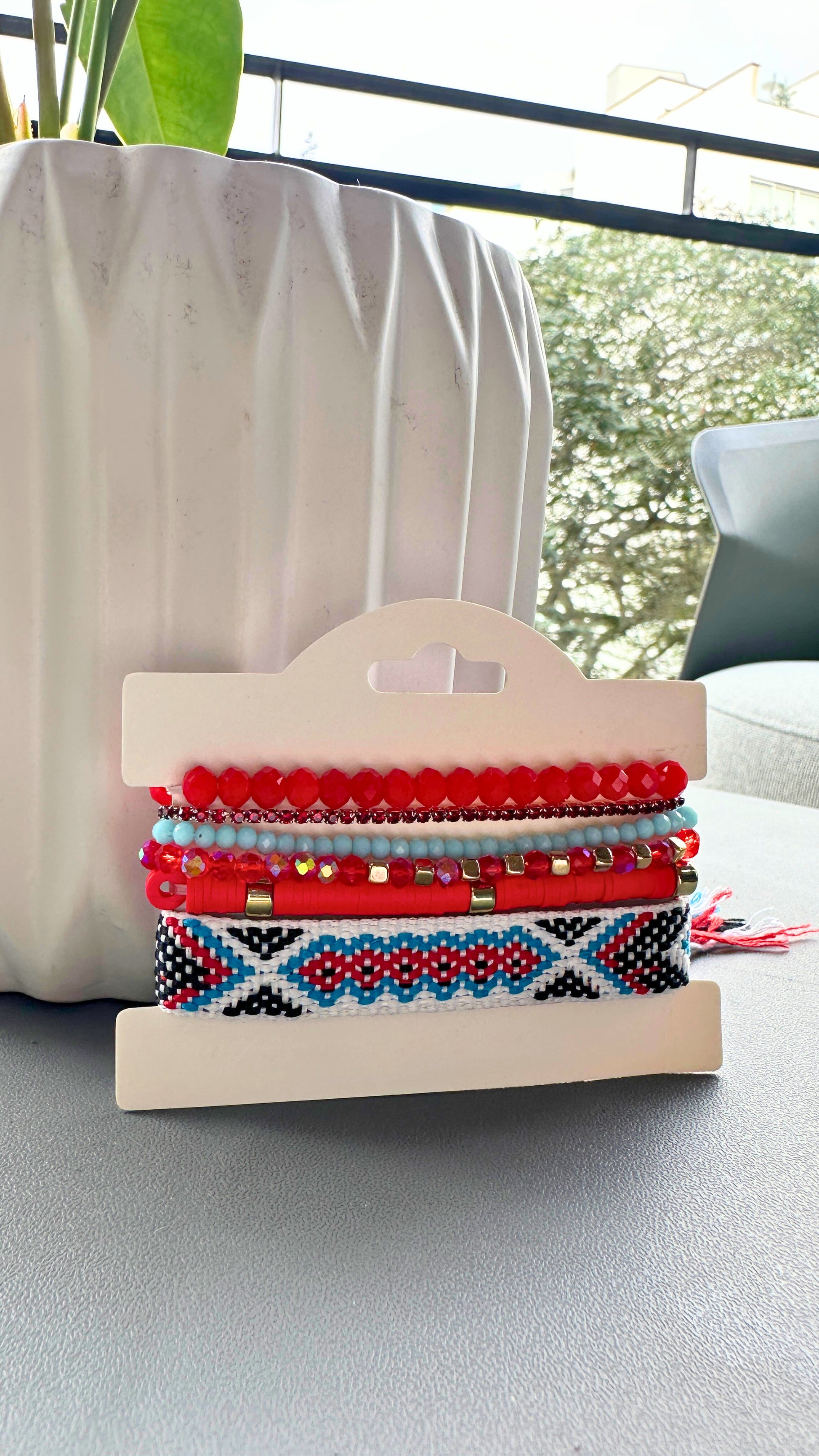 Pulsera Telar Rojo 1