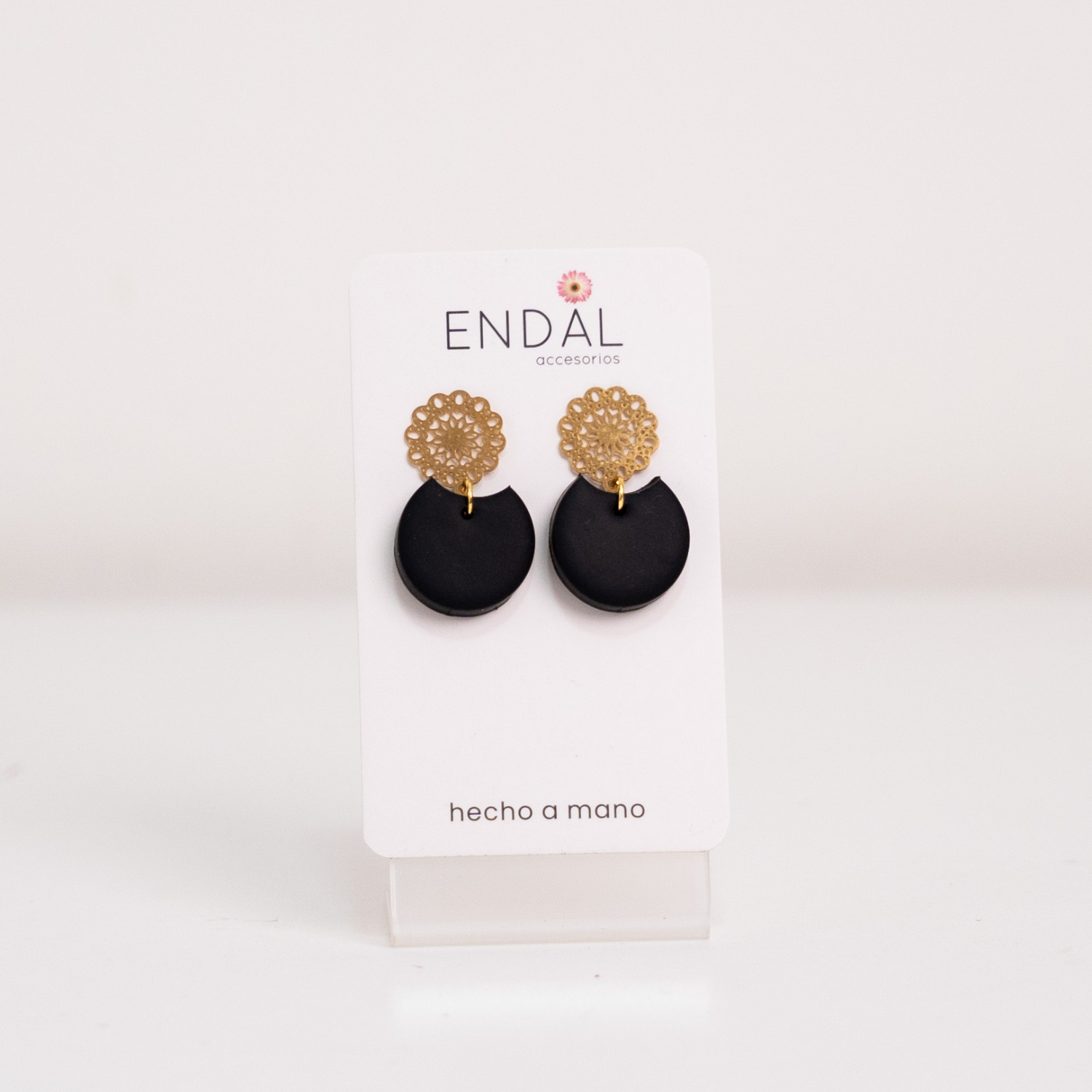 Aretes Luna negro