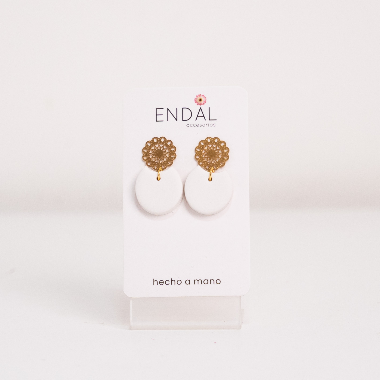 Aretes Luna blanco
