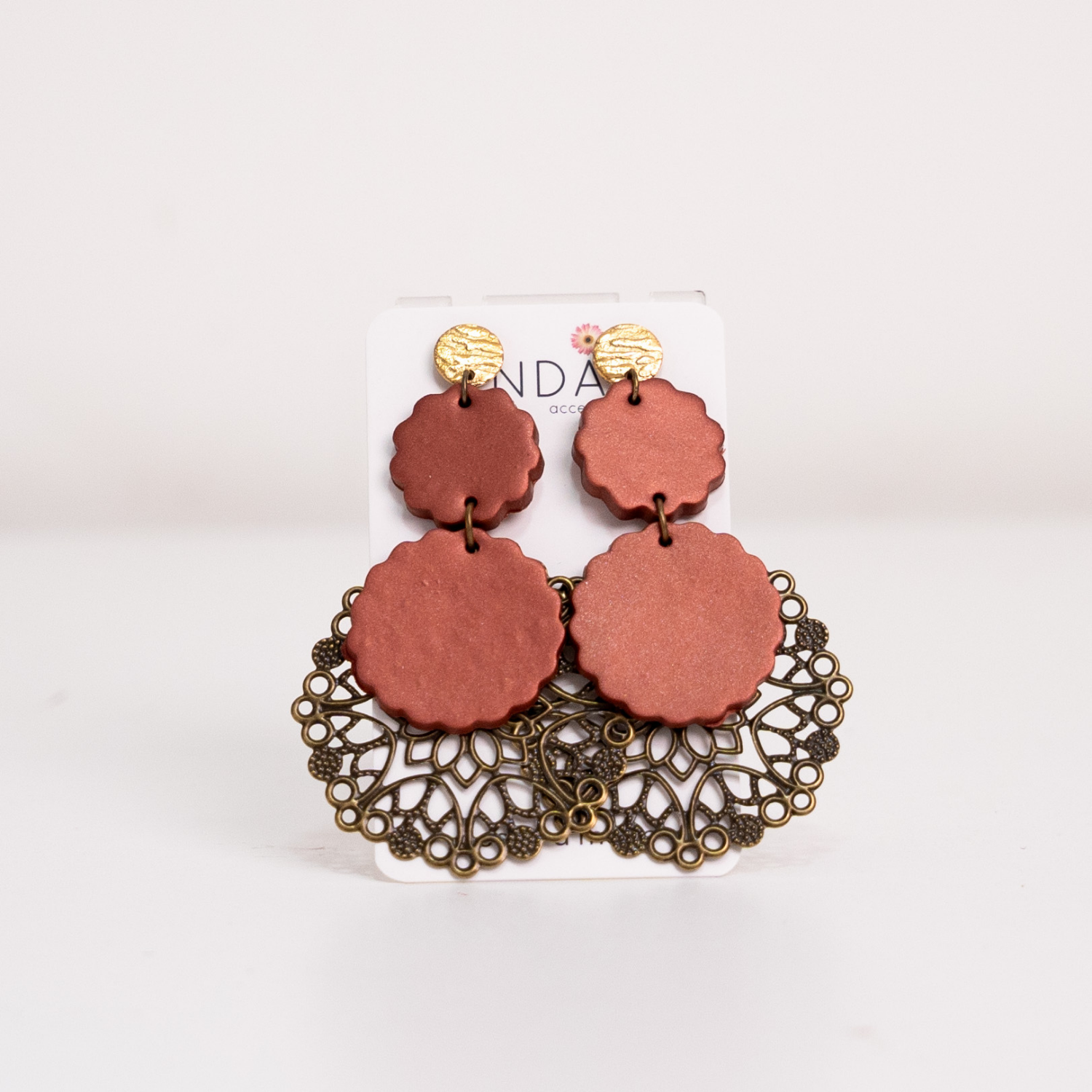 Aretes Maja grande cobre