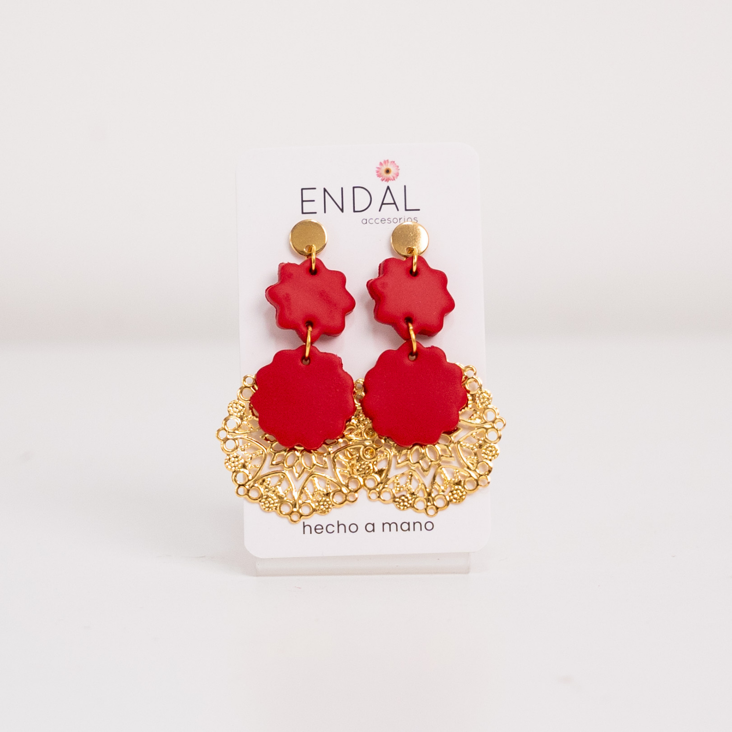 Aretes Maja chico rojo
