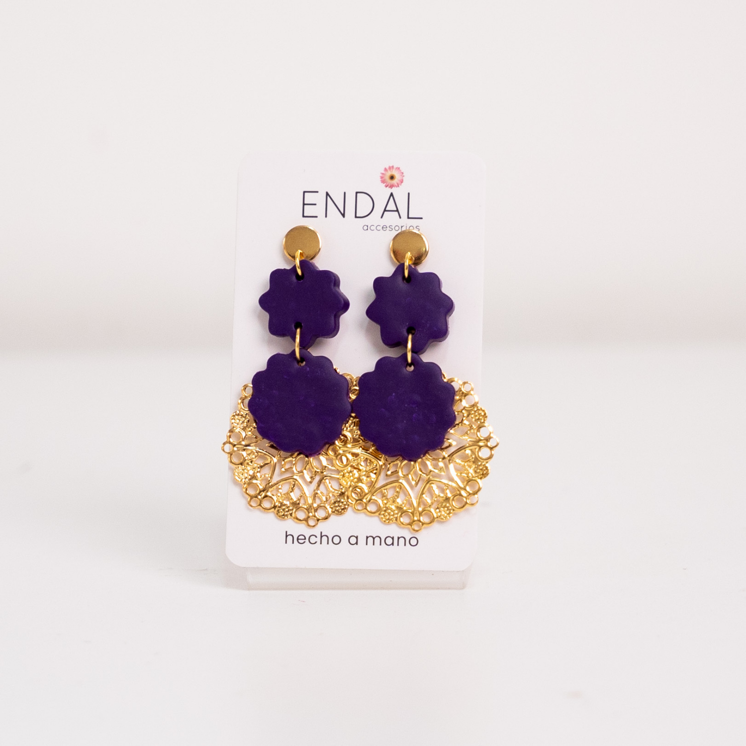 Aretes Maja chico morado