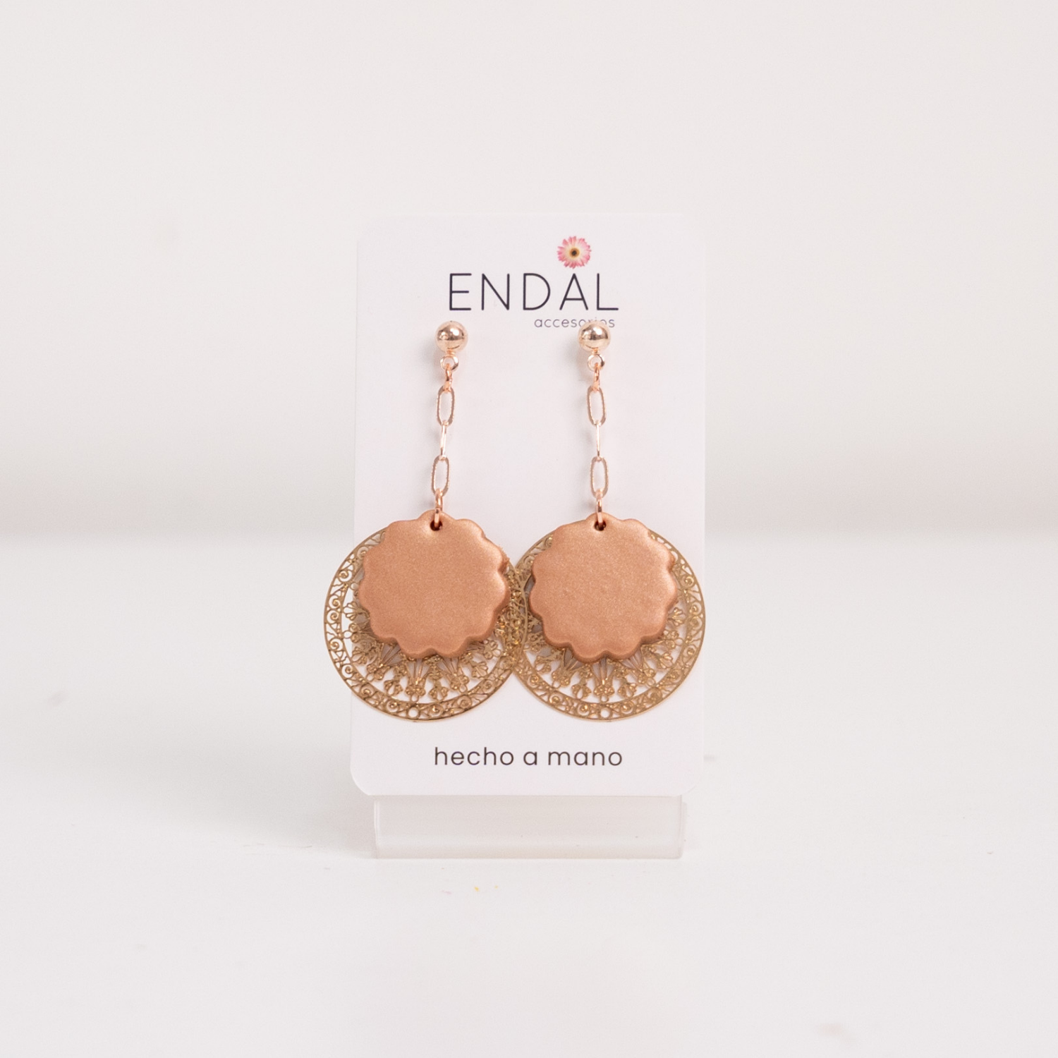 Aretes Cami Oro Rosa