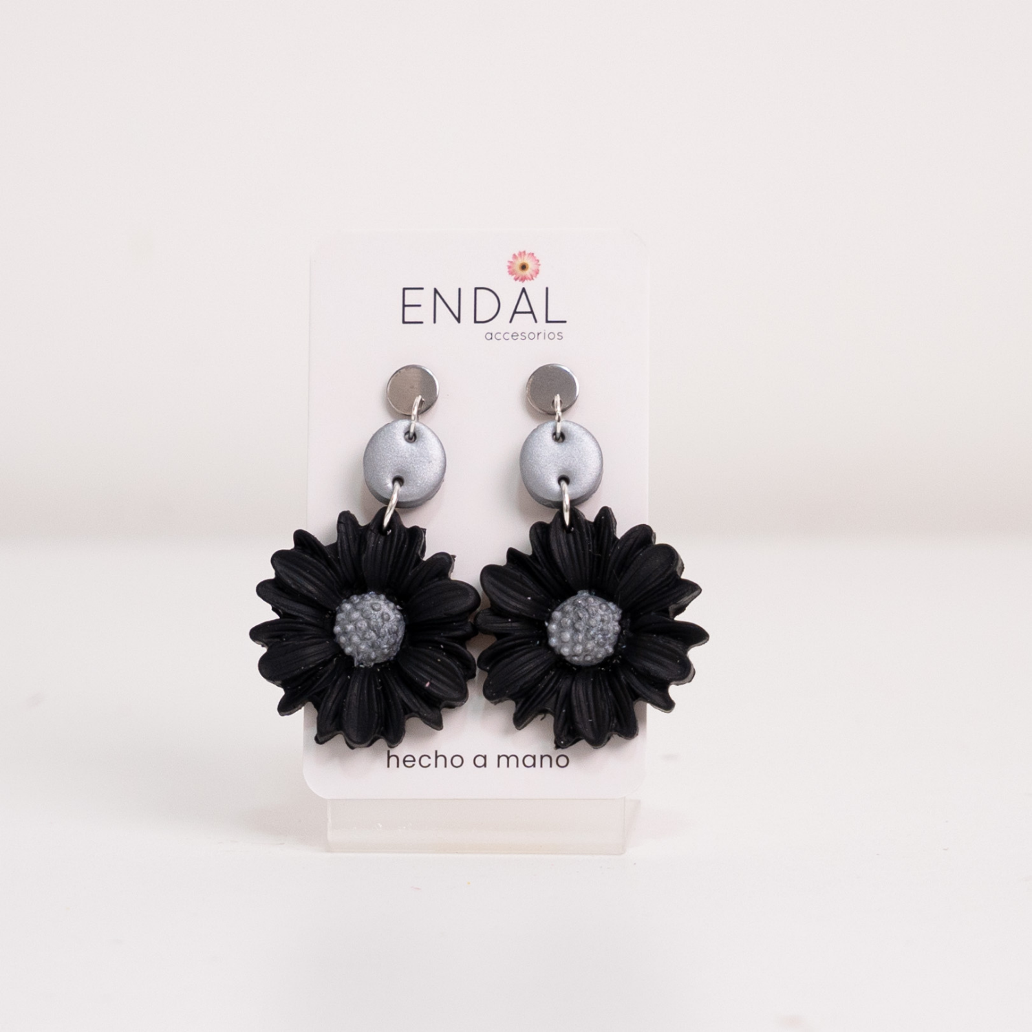 Aretes Girasol Negro