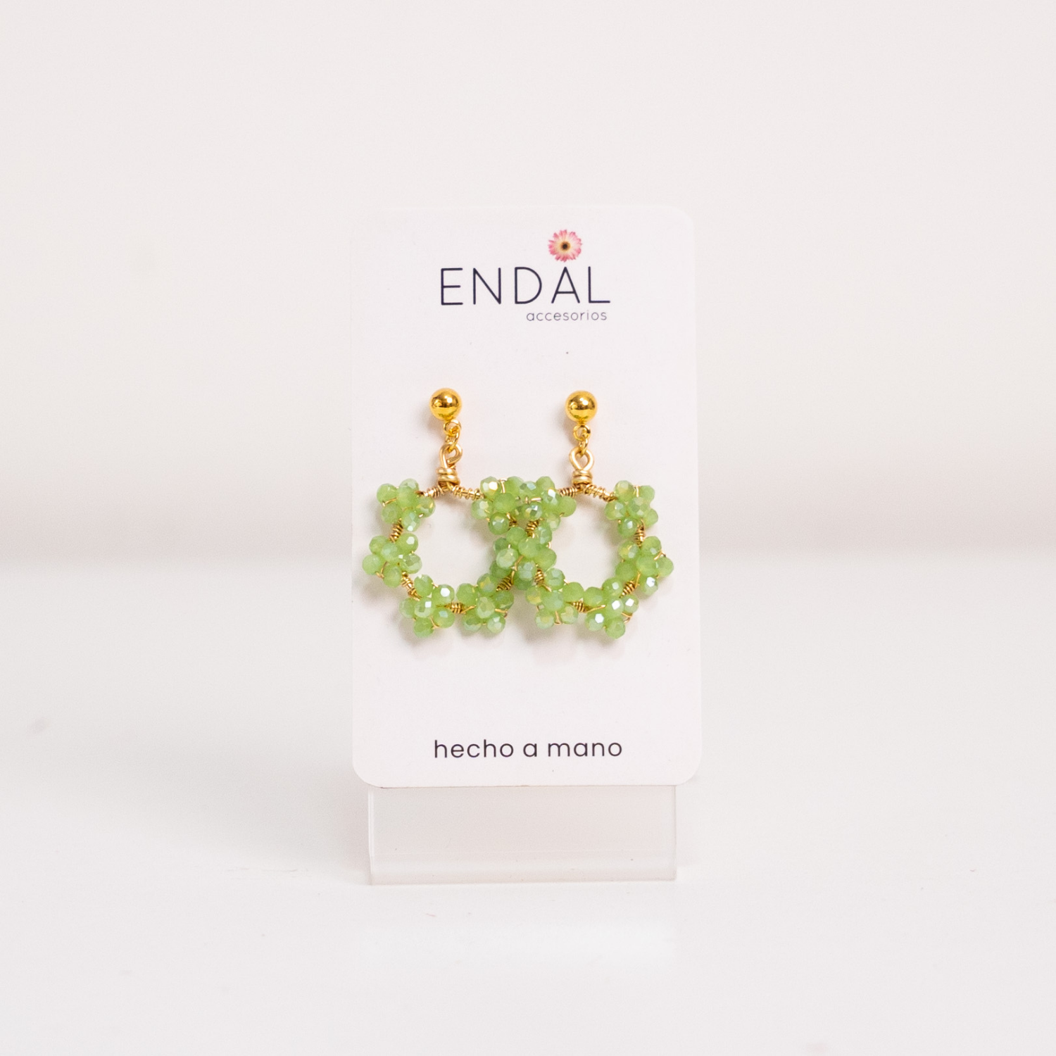 Aretes Nina verde limon