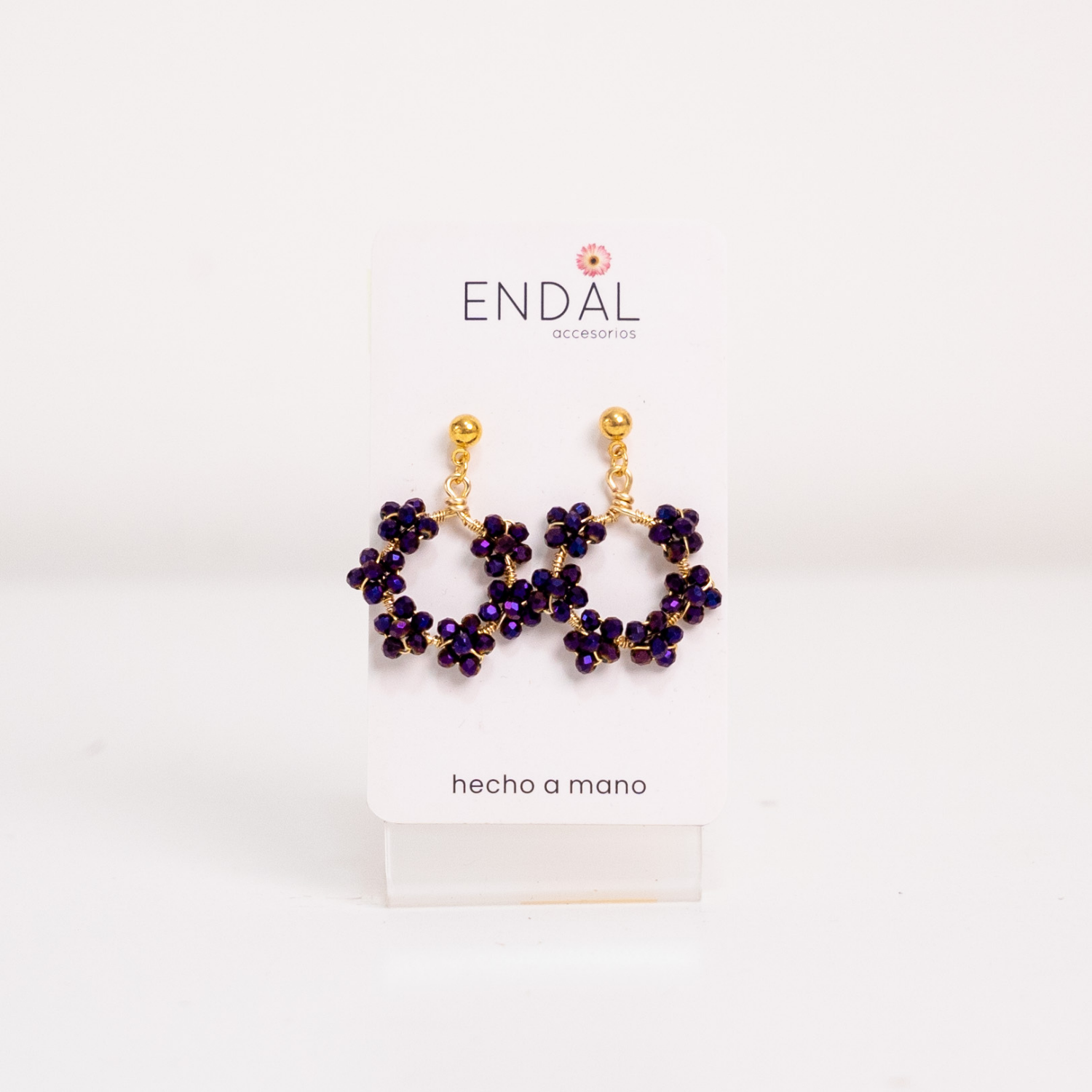 Aretes Nina Morado con dorado