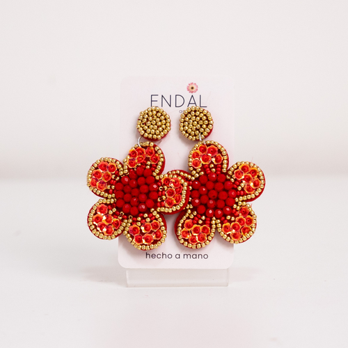Arete Beli rojo