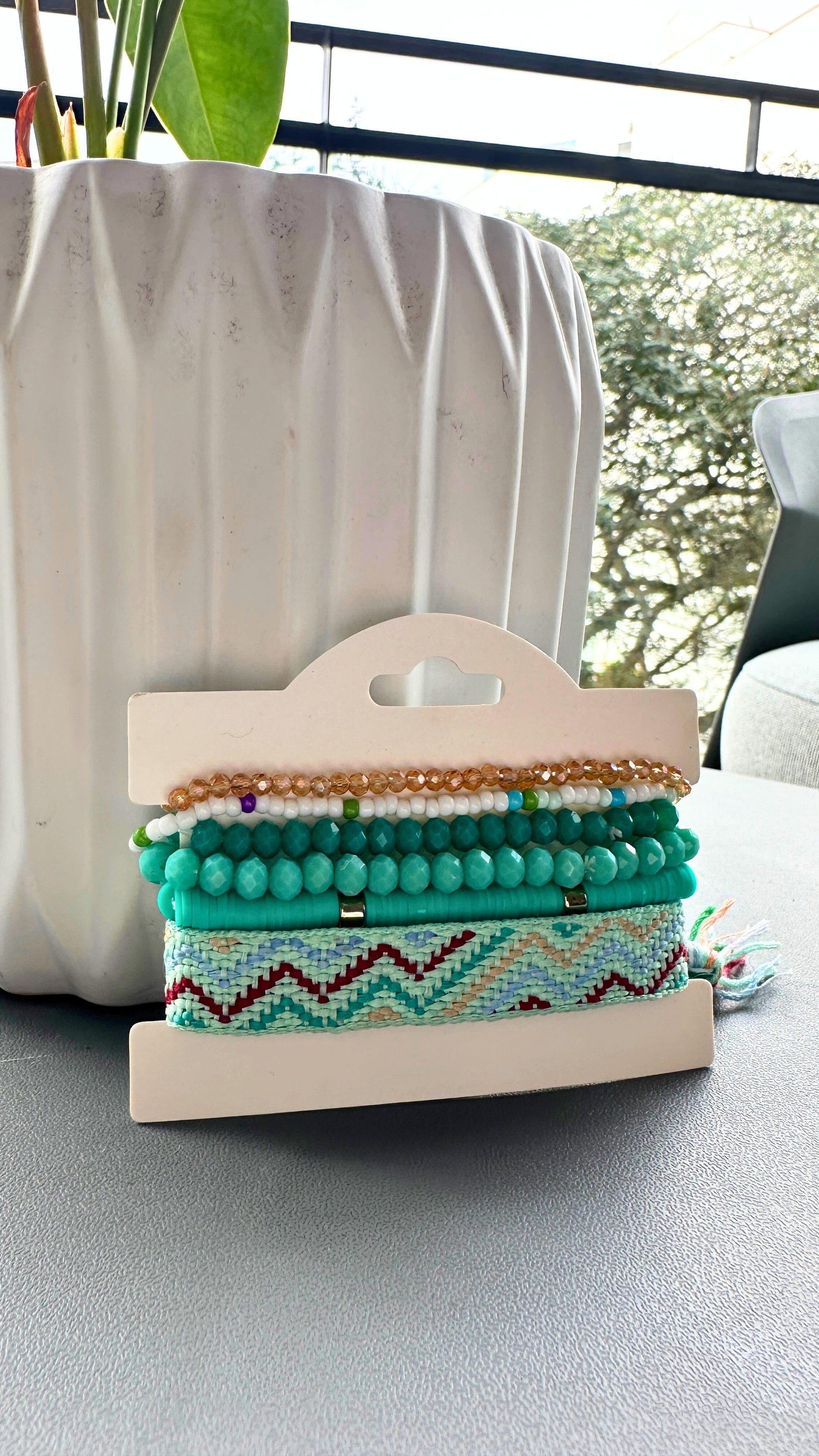 Pulsera Telar Verde agua 1